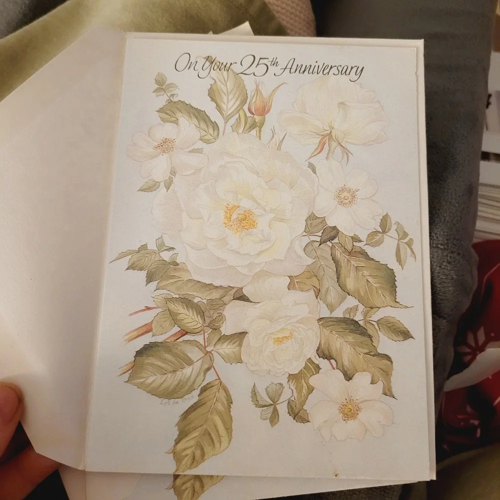 8 Vintage Greeting Card Collection 25th Wedding Anniversary Silver Engagement